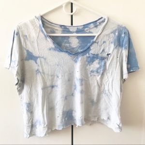 Distressed Tie Dye Crop Top